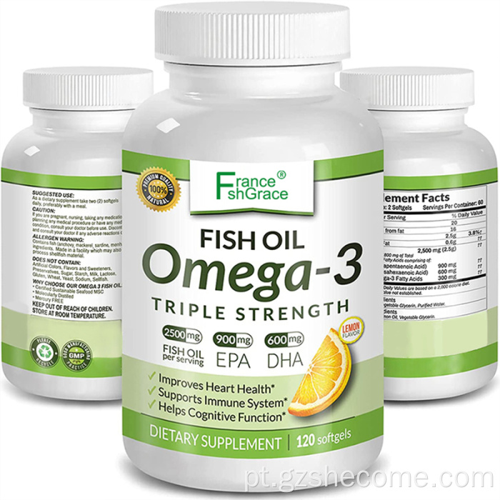 Super ômega3 prevenir o declínio mental de óleo de peixe softgels